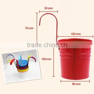 Metal Iron Flower Pot Hanging Balcony Garden Plant Planter Home Decor thumbnail-6