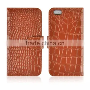 Fashion Crocodile Pattern Leather Flip Mobile Phone Case,genuine Leather Case for IPhone 6 6Plus thumbnail-1