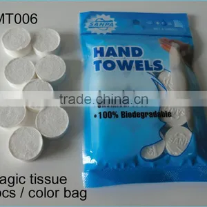 Zip Bag Packing Magic Coin Facial Tissue Compressed Tablet thumbnail-1