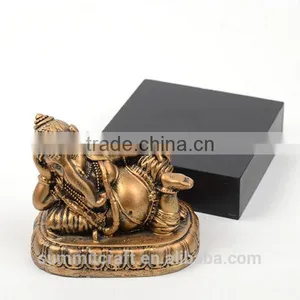 Resin Antique Gold Hindo God Ganesha Wedding Favor Ganesha Idol thumbnail-5