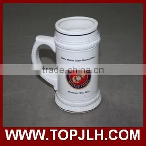 Logo Custom Non-disposable Ceramic Beer Mug 22oz Cup White Mug thumbnail-4