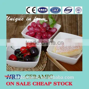 Stocked White Porcelain Square Bowl thumbnail-1