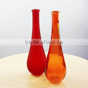 Frosted Colored Glass Material Home Goods Decorative Vase thumbnail-3