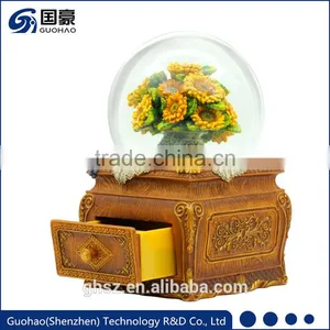 Flower Design Jewelry Box Unique Tulip Snow Globes thumbnail-4