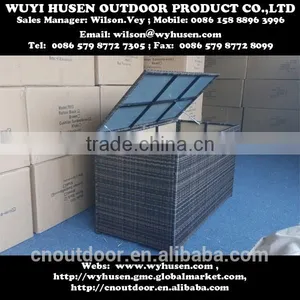 2015 MOST POPULAR CUSHION BOX WITH NEW DESIGN, WICKER BOX, GARDEN RATTAN BOX . thumbnail-1
