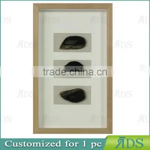 1Pc Customized Shadow Frame With Colorful Natural Agate Stone Under Glass thumbnail-3