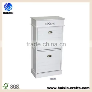 White Shabby Grey Shoe Cabinet/white Shoe Wooden Cabinet /wooden Storage Cabinet thumbnail-3