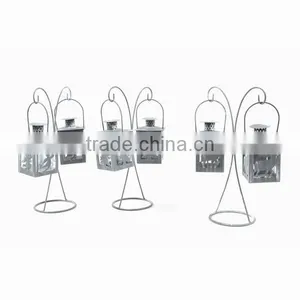 Metal Stand With Two Christmas Tree Lantern thumbnail-1
