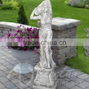 Western Style Garden Decoration Stone Product Marble Women Fountain Statue thumbnail-4