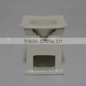 White Cheese Ceramic Fondue Set thumbnail-1