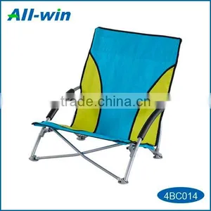 Modern Outdoor Popular Portable Folding Bicolor Low-seat Leisure 600D Beach Chair With Armrest thumbnail-1