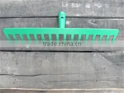 Handware Tools From China Steel Garden Rake Head R106 With Wooden Handle for Sale thumbnail-1