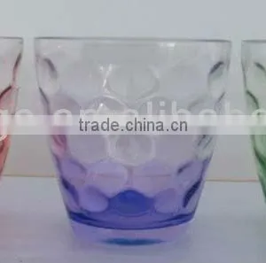 GH257 Glass Drinking Cup With Colorful Spray thumbnail-1