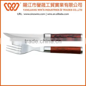 A-SK028&A-SK028F Super Quality Stainless Steel Royalty Line Cutlery Set With Wooden Handle thumbnail-2