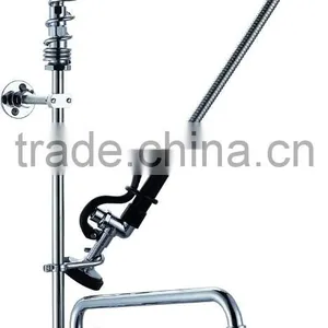 2016 Chrome Commercial Style Pot Filler Kitchen Faucet With Pre Rinse Spray thumbnail-2