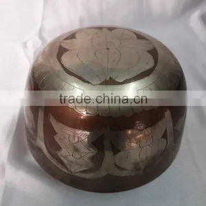 Best Selling Silver Plated High Rise Tibetan Meditation Singing Bowl thumbnail-1