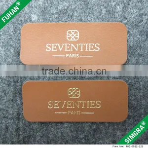 Faux Double Layer Leather Patch With Embossed Logo thumbnail-2