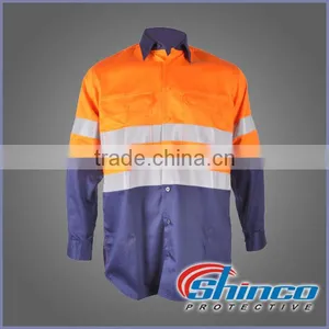Cotton Flame Retardant Insect Repellent Shirt With Reflective Tapes thumbnail-1