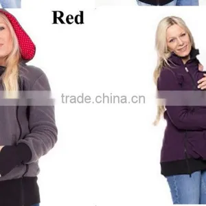 2016 New Style Multiple Function Mother Dress Three-in-one Cover Baby Women Hoodie Sweatshirt Polar Fleece Warm OEM thumbnail-5