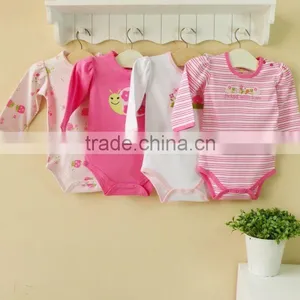 Mom and Bab Baby Clothing Cotton Embroider Long Sleeve Bodysuit thumbnail-1