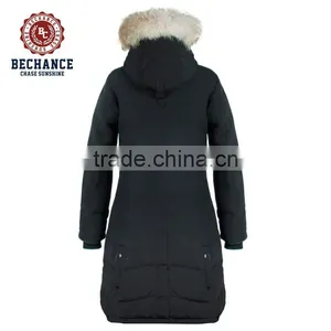 the Wholesale Customized Down Coat With Fur Hood thumbnail-2