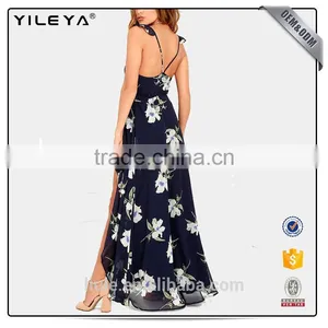 New Design Pattern Fashion Girls Party Dress High Quality Floral Print 2017clothing thumbnail-2