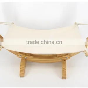 Wooden Cat Hammock With Cushion Soft Pet Bed Durable thumbnail-6
