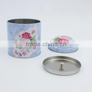 Cylindrical Candy Tin Box Packing Spot Baking Cookies Box Tinplate Tea Pots thumbnail-1