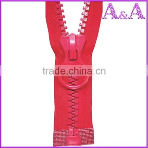 Hot-selling Apparel Large Slider Plastic Zipper O/E With Large Slider Plastic Zipper or Zip thumbnail-1