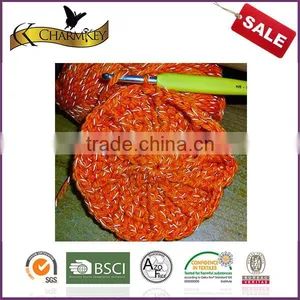 Charmkey Acrylic Knitting Yarn Polyester Blend Yarn Reflective Yarn for Knitting Women Hair Band thumbnail-5