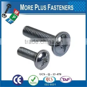 Made in Taiwan Metric Coarse Phillips Flange Pan Head Machine Screw DIN 967 thumbnail-4