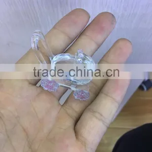 Wholesale Exquisite Clear Shining Faceted Crystal Stroller for Baby Gifts CSG-01 thumbnail-1