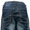 Indigo Straight Long Denim Fashion Simple Design Jeans thumbnail-3