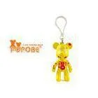 Rotatable Head Small Plastic POPOBE Bear Keychain for Mobile Phone Accessories 3