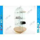 Retail Shop ECO Glass Display Counter With 30 Inch Diameter , Bullet Style thumbnail-1