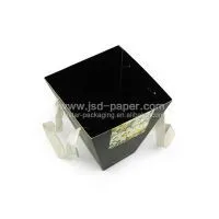 Custom Logo Printing 400 Gsm Matt Black Paper Flower Box thumbnail-2