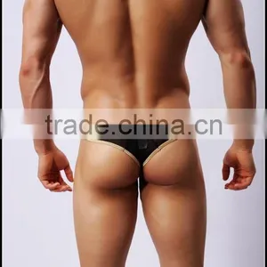 Gauze Men Underwear in Thongs Jock Strap Photo of Transparent Gauze Mens Sexy Underwear Thongs G-string thumbnail-6