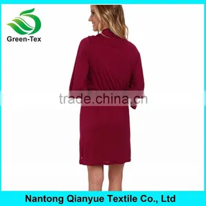 Women's Short Modal Robe Rhinestone Bride Bath Robe Wholesale thumbnail-2