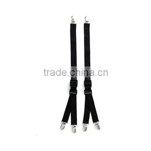 4 Straight Y Stirrup Footloop Style Unifrom Shirt Stays Shirt Holders Keep Shirt Tucked In Suspender Garters thumbnail-6