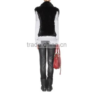 YR677 Hot Sale Women Winter Fur Vest Knitted/2015 Fur Vest Tongxiang thumbnail-3