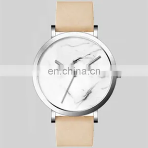 Top Brand Simple Fashion Women Men Unisex Leather Watch thumbnail-6