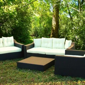 Commercial Wicker Rattan Outdoor Patio Furniture Teak Wood Coffee Shop thumbnail-1