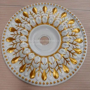 Polyurethane PU Ornaments LED Ceiling Light Lamp Decoration Exterior Cornice thumbnail-1