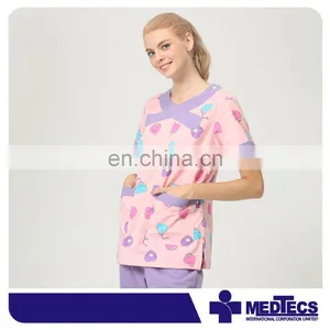 Surgical Cotton Uniform Or Antimicrobial Coat To Dr Seuss Scrub thumbnail-2