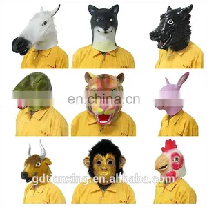Fashion Funny Natural Klipdas Rabbit Party Colorful Latex Rubber Full Head Masks thumbnail-5
