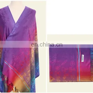Many In Stock/Custom-make Your Own Design Jacquard Knitted Wool Scarf Pashmina Shawl thumbnail-4