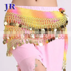 Chiffon Leopard Sequins and Coin Belly Dance Hip Belt for Women Y-2022# thumbnail-2