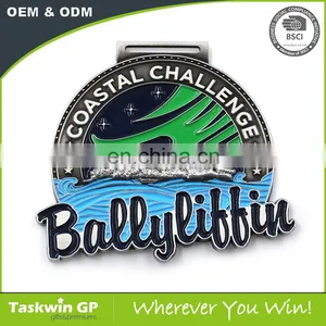 Best Quality Coastal Challenge Metal Medal thumbnail-1