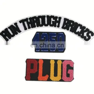Cheap Custom Letters Applique Embroidery Chenille Towel Patch thumbnail-4