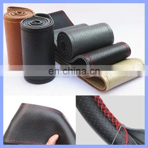 Hand Sewn Car Steering Wheel Sets Manufacturers Selling Universal For All Cars Real Leather Car Steering Wheel Cover thumbnail-4
